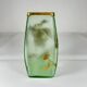 Montjoye Legras vase with frosted green and gold chrysanthemums