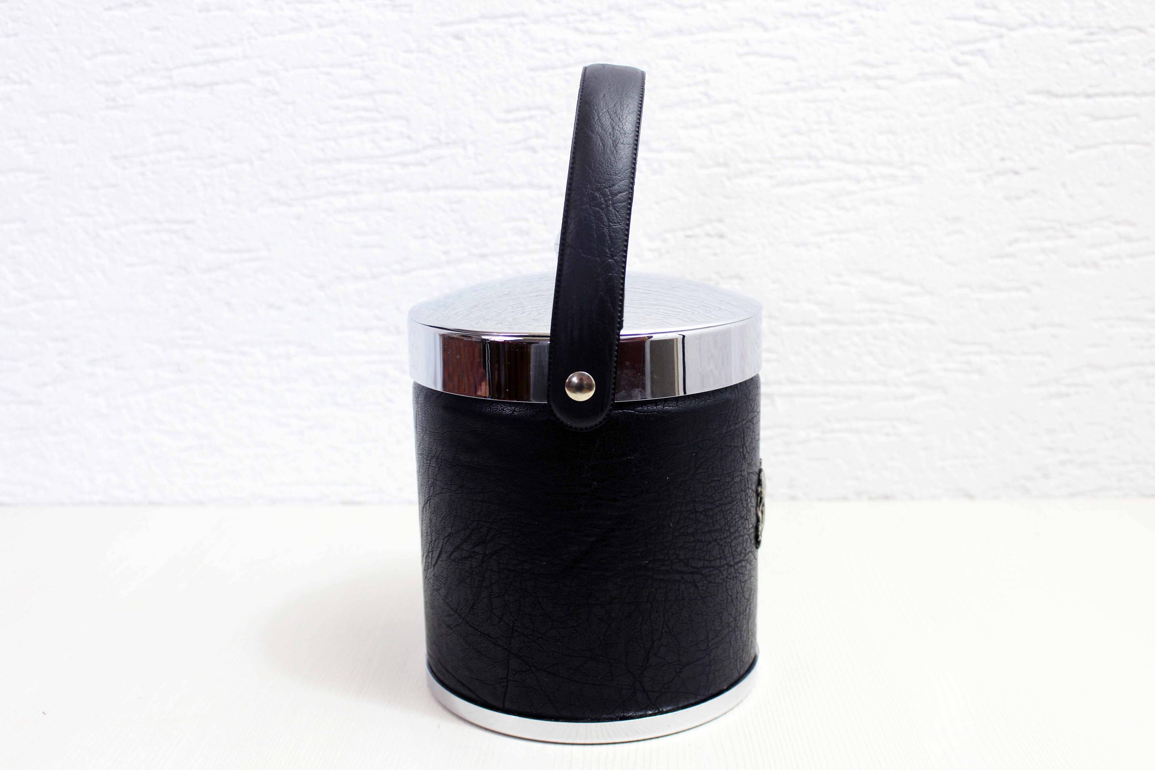 Vintage Vinyl and Plastic Ice Bucket
