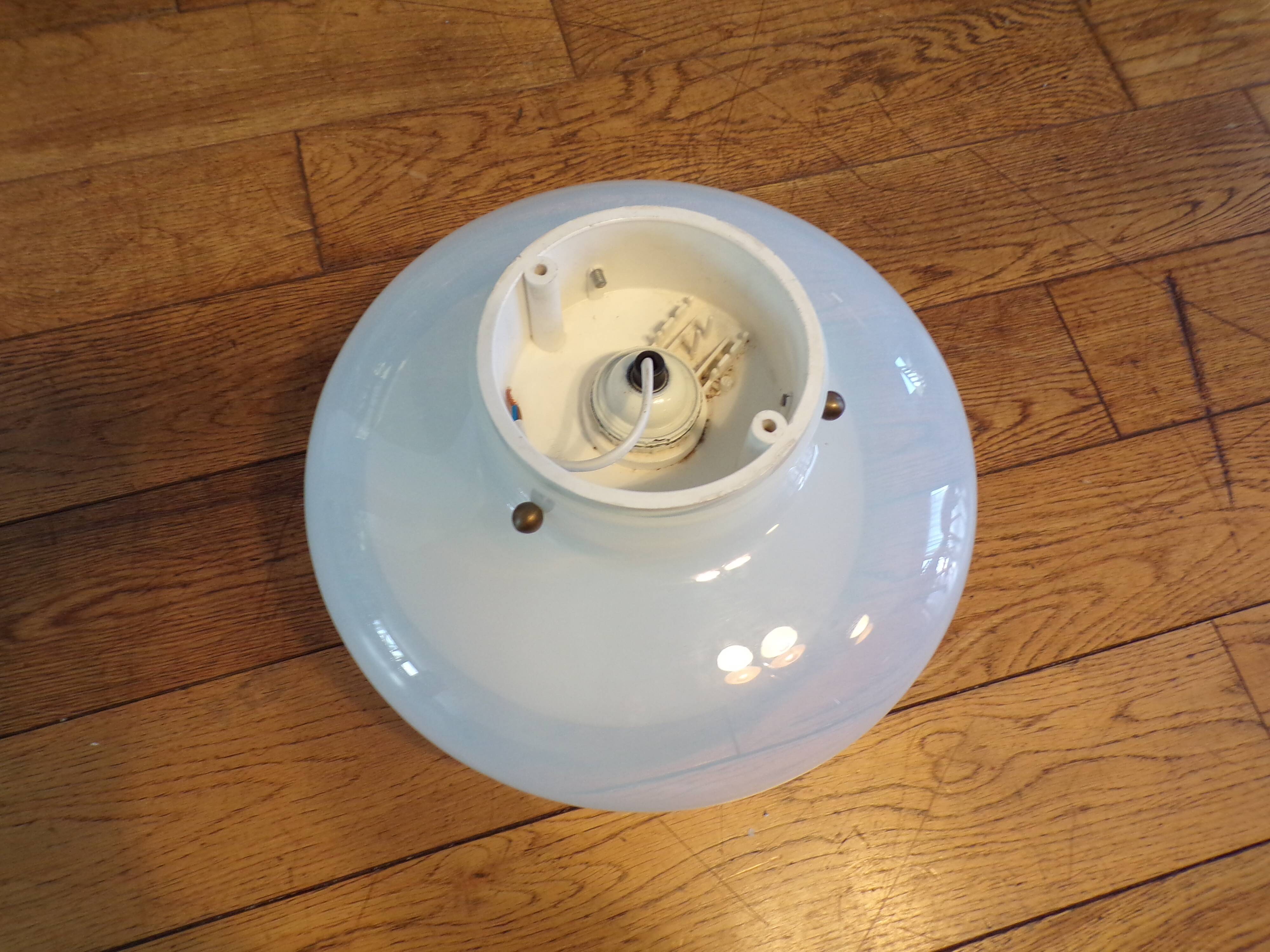 Leucos mushroom ceiling light in Murano glass Ø36cm