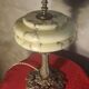 Art Deco lamp 1910 A 40 superb marbled glass shade, 43x23 electric ok, approx.