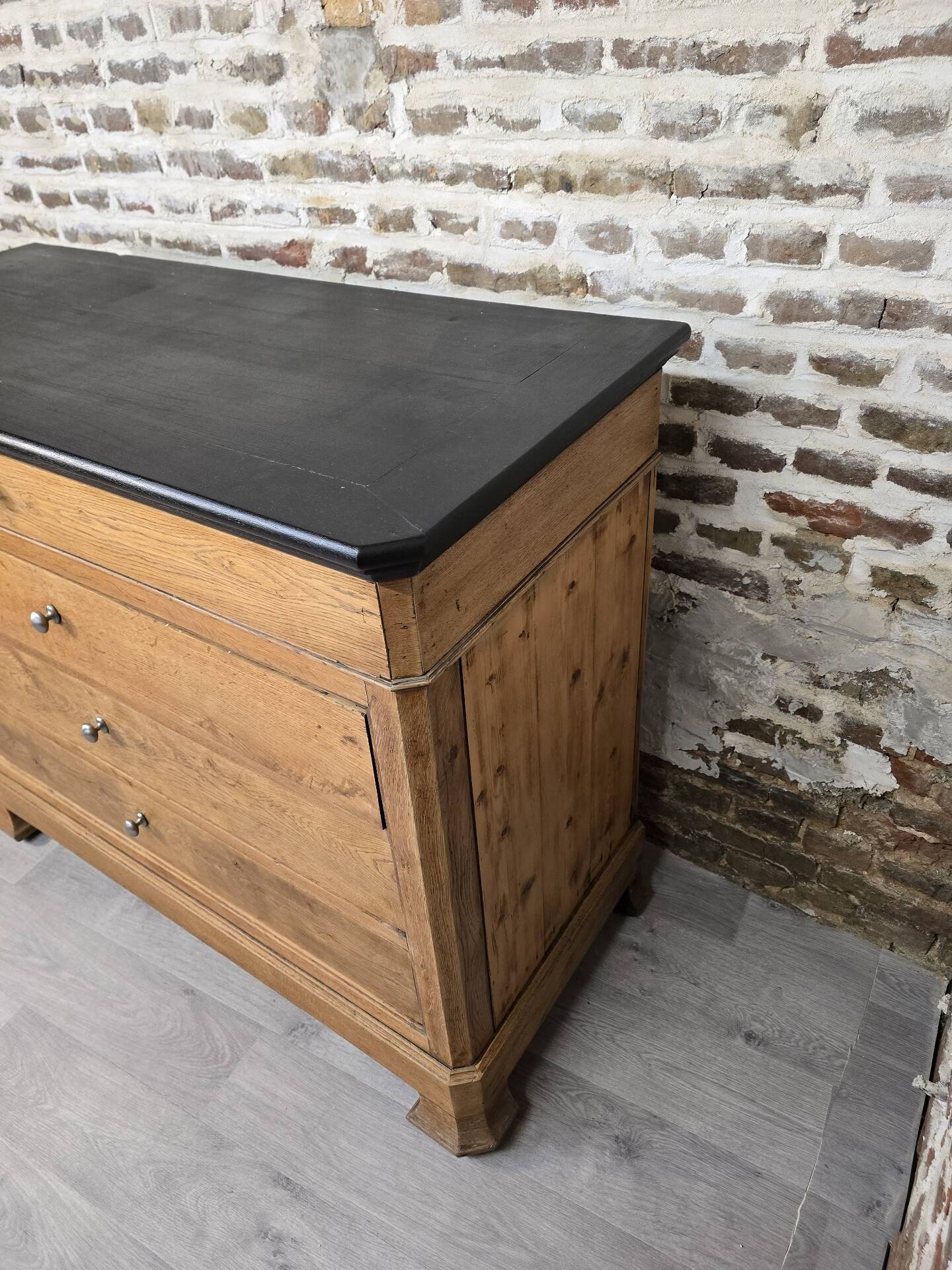 19th-century oak commode