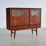 Vintage sideboard, high board, teak, 60's