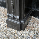 Napoleon III fireplace in black Belgian marble or Mazi, circa 1880