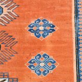 5x7 Orange & Blue Classic Vintage Rug, 154x203Cm
