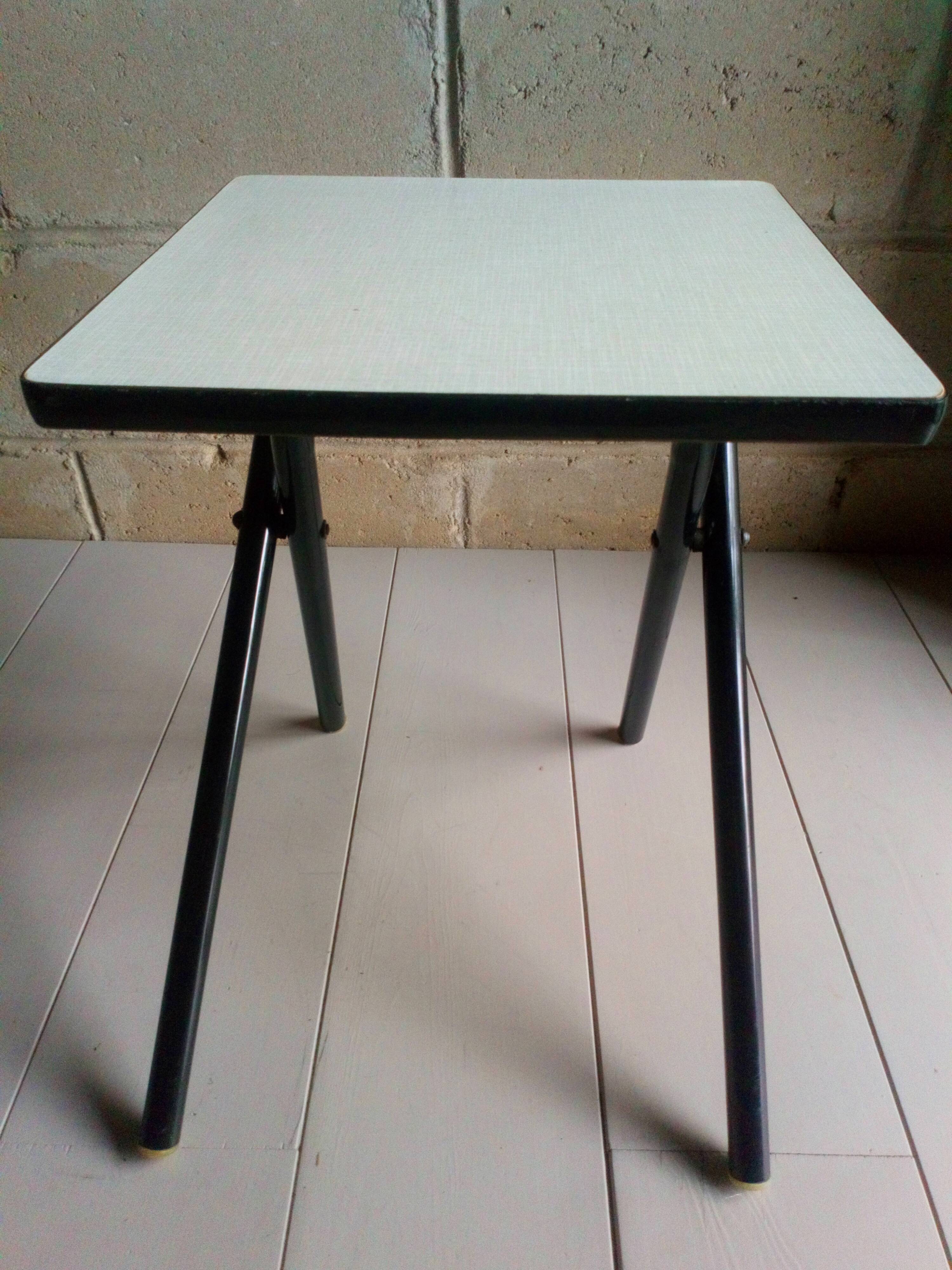 50s folding formica tabouret