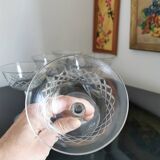 6 crystal champagne glasses