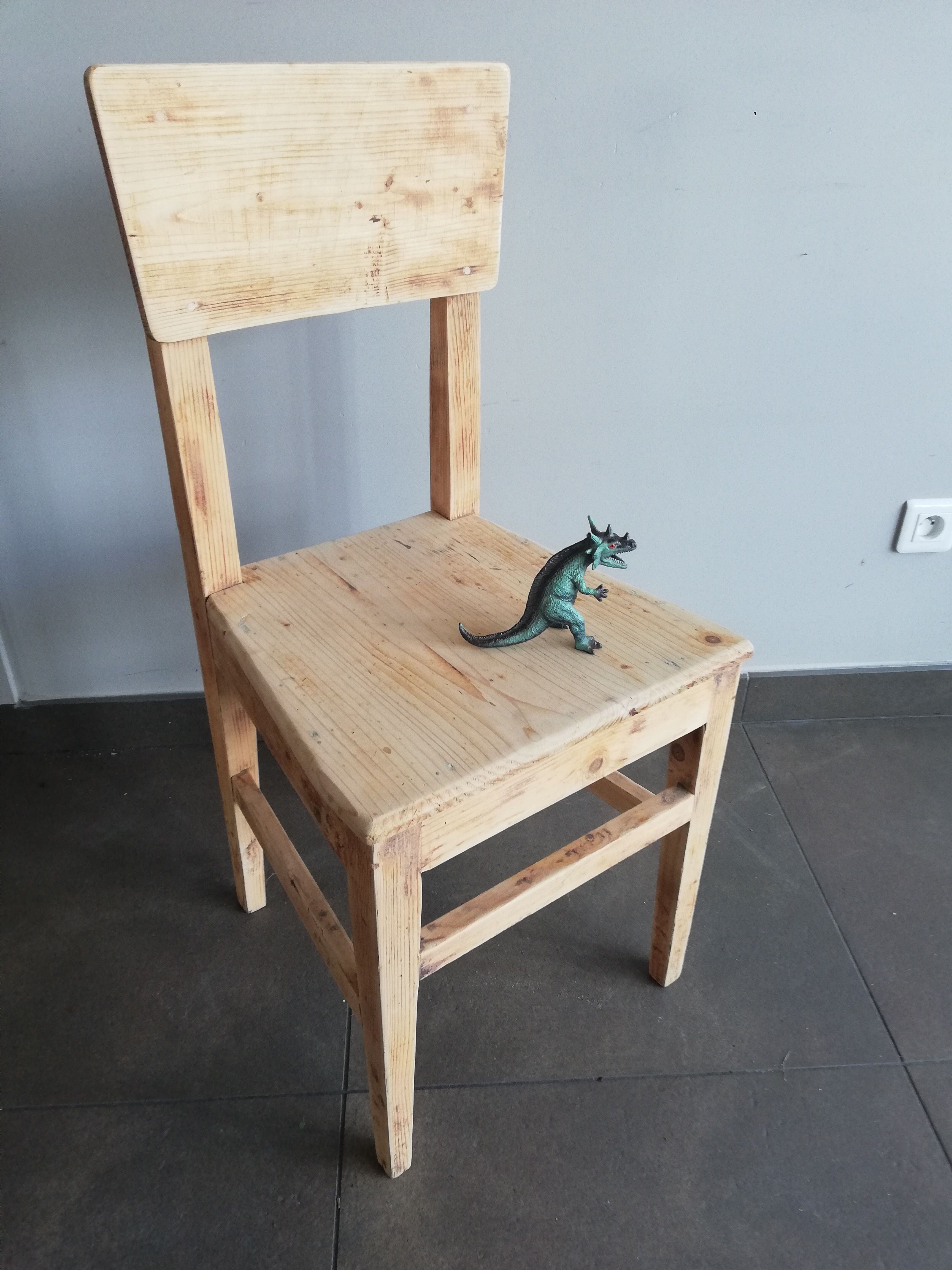 vintage wooden chair, 50s