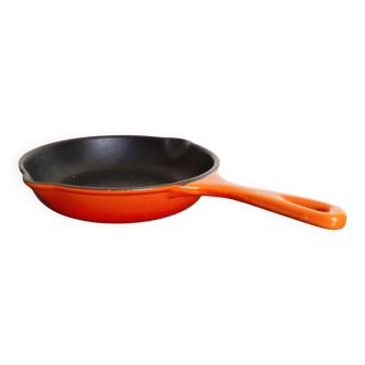 Poêle Le Creuset rouge orange , 20 cm ,  en fonte