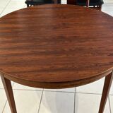 Table ronde extensible Palissandre Danemark vintage 1970