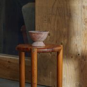 Modern Scandinavian tripod stool from the 20th century with a circular seat, 1970s.