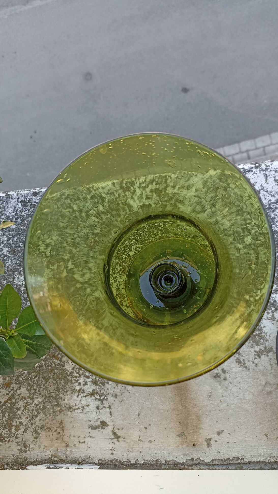 Outdoor photophore in bubbled glass by Verrerie du Marais