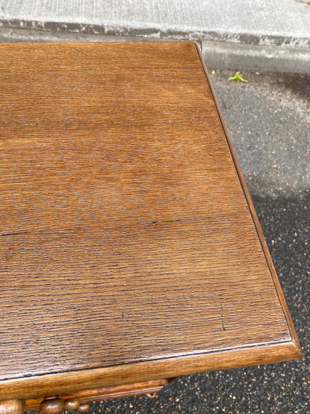 Vintage Louis XIV commode from the 1950s in dark oak.