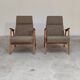 Paire de fauteuils 6956 restaurée  par Interier Praha , production 1965