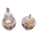 Paire ancienne bonbonnière cristal de paris pomme & poire vintage