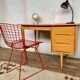 Modernist desk in light chene vintage