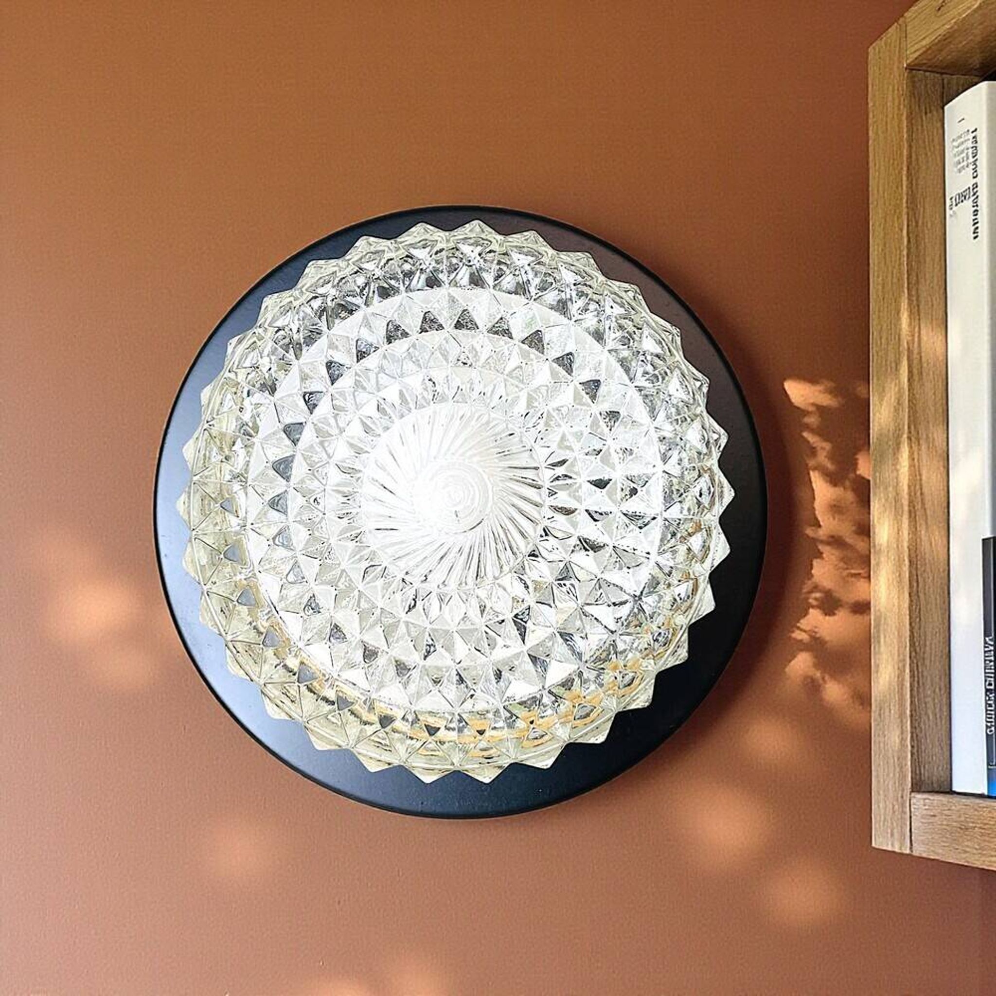 Plafonnier ou applique murale en verre à encastrer