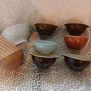 8 mismatched antique bowls