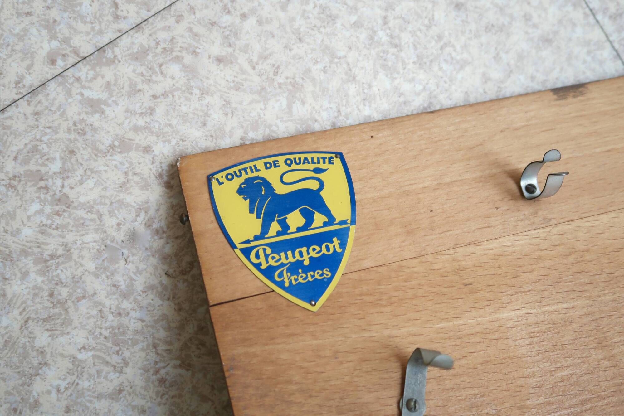 Peugeot Frères wooden toolbox, 50s