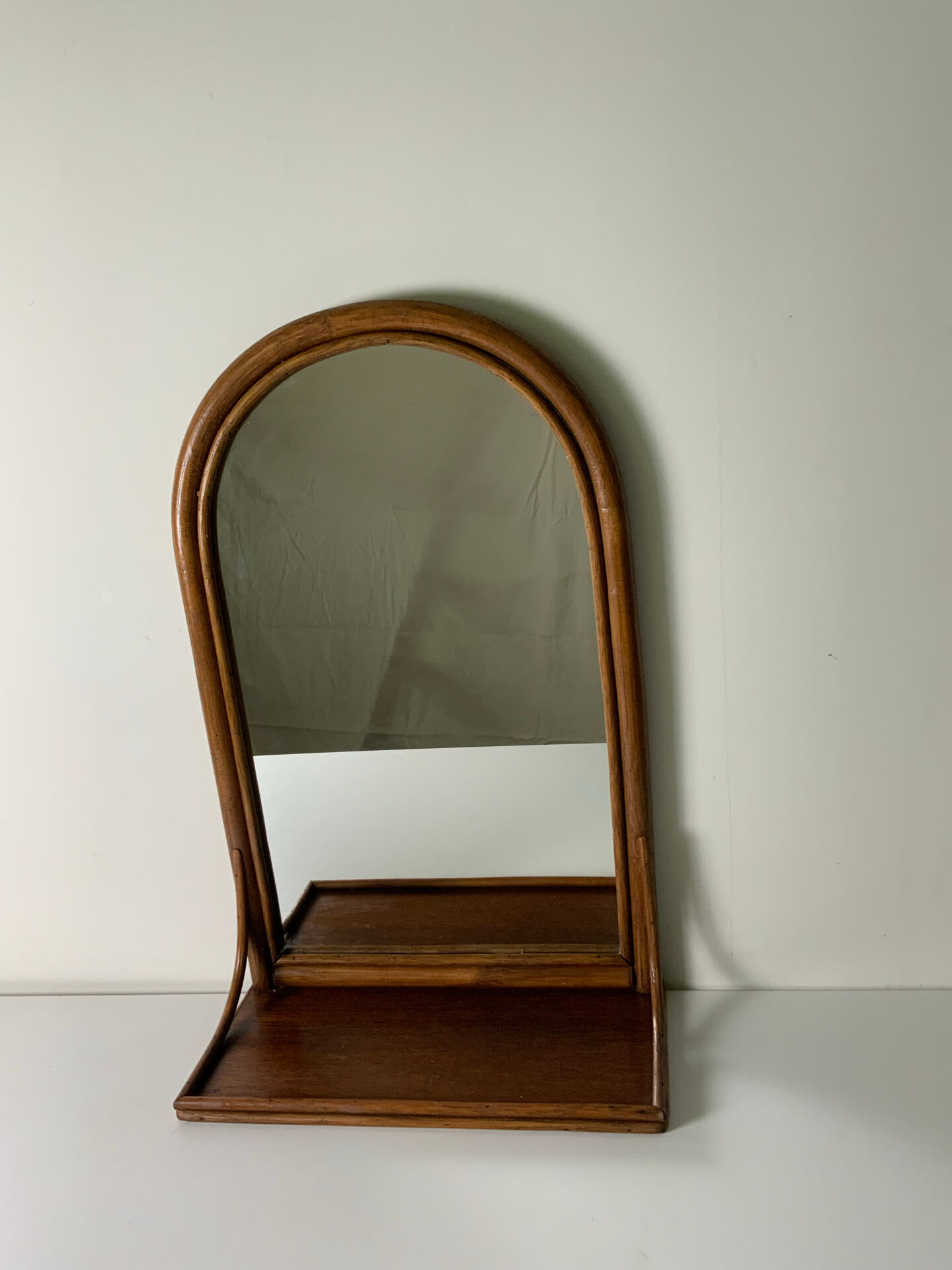Miroir en rotin