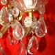 Crystal wall light with two arms from the 1960s.