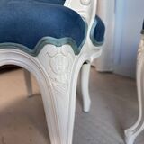 Paire de fauteuils cabriolet style Louis XV