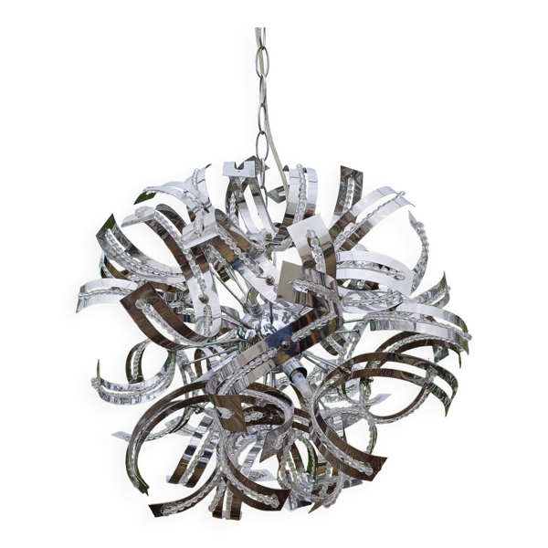 Lustre Vintage Métal Chromé