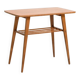 Scandinavian teak side table with magazine rack shelf, 1960s