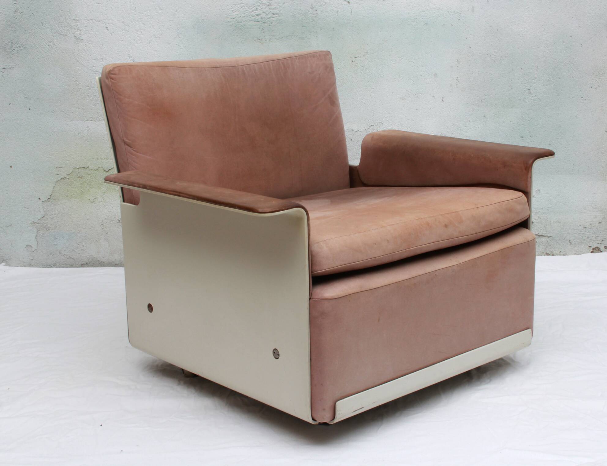 1960s chair leather brown, Dieter Rams