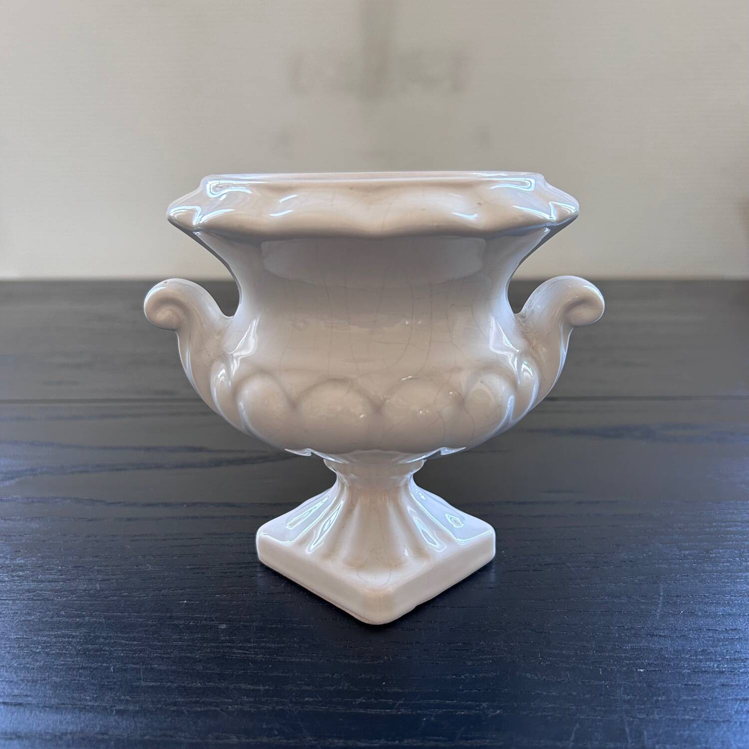 White Medici style vase