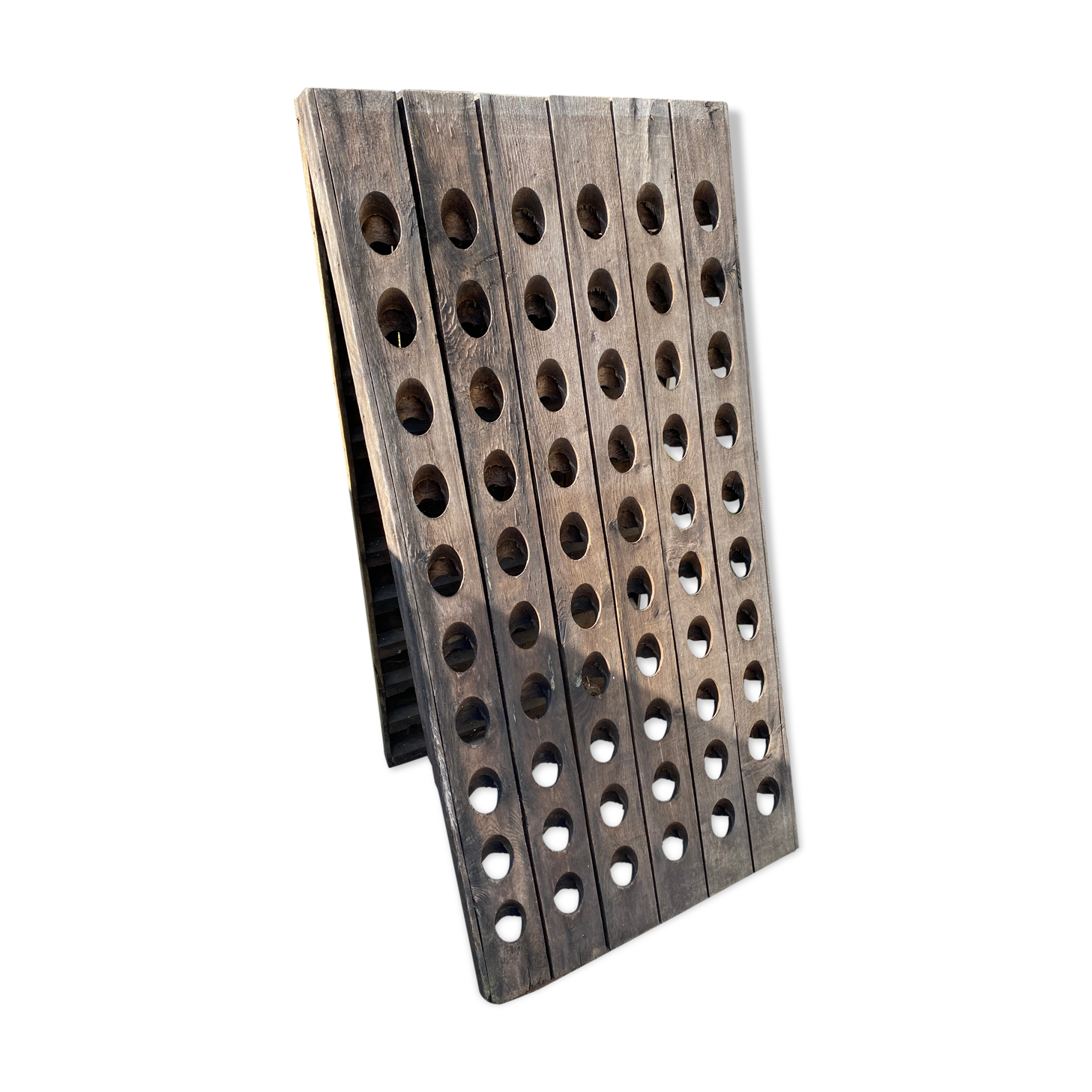 Bottle holder, antique wooden