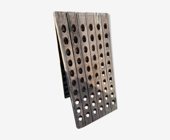 Porte bouteilles en bois ancien