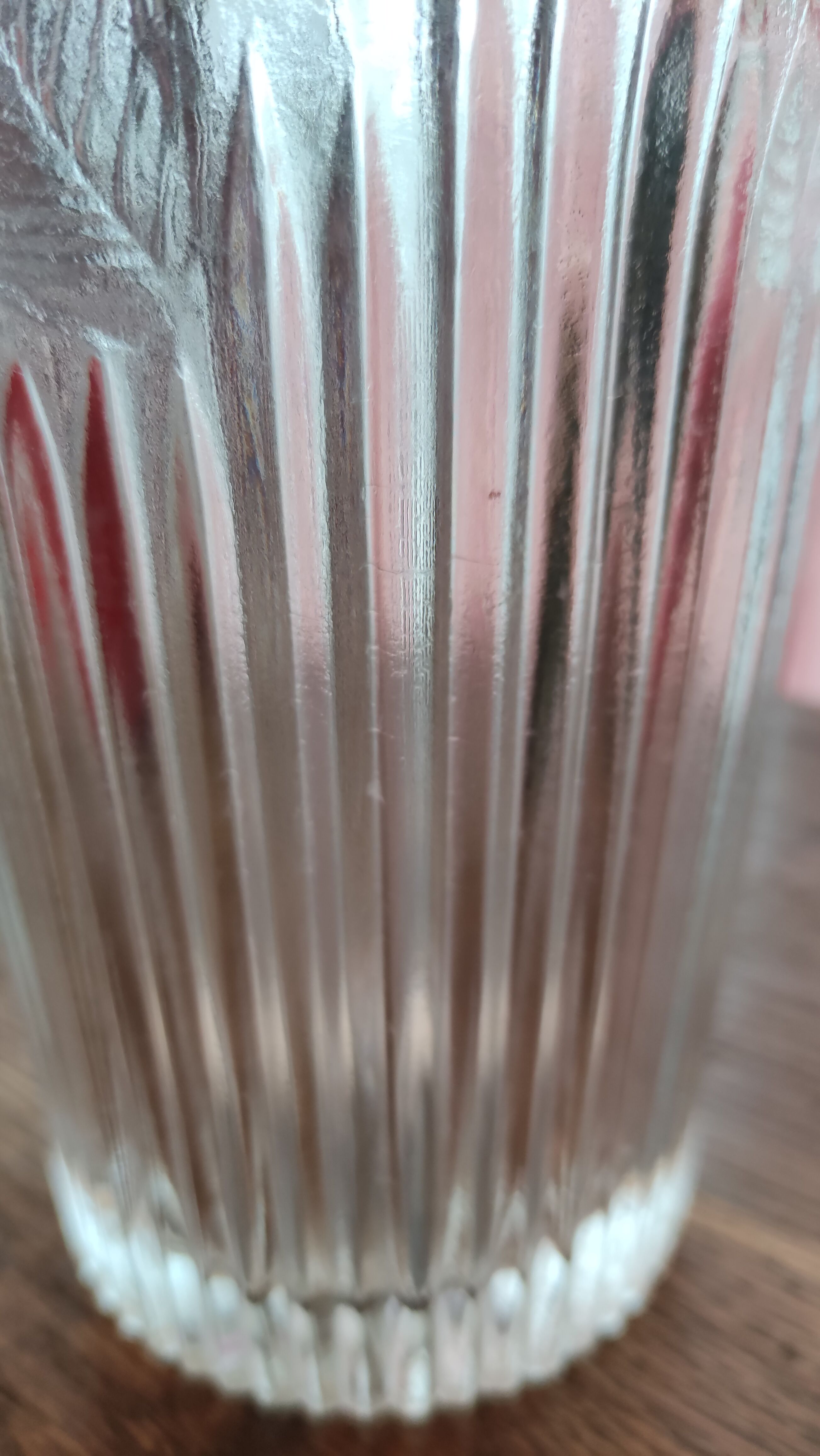 Transparent thick glass vase