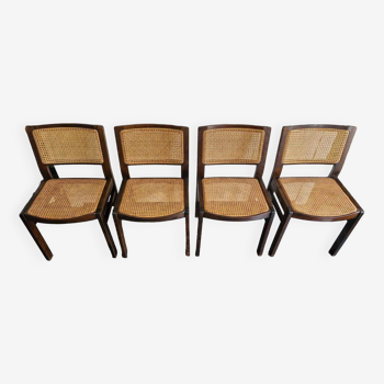 Set of 4 Baumann chairs, 1970s