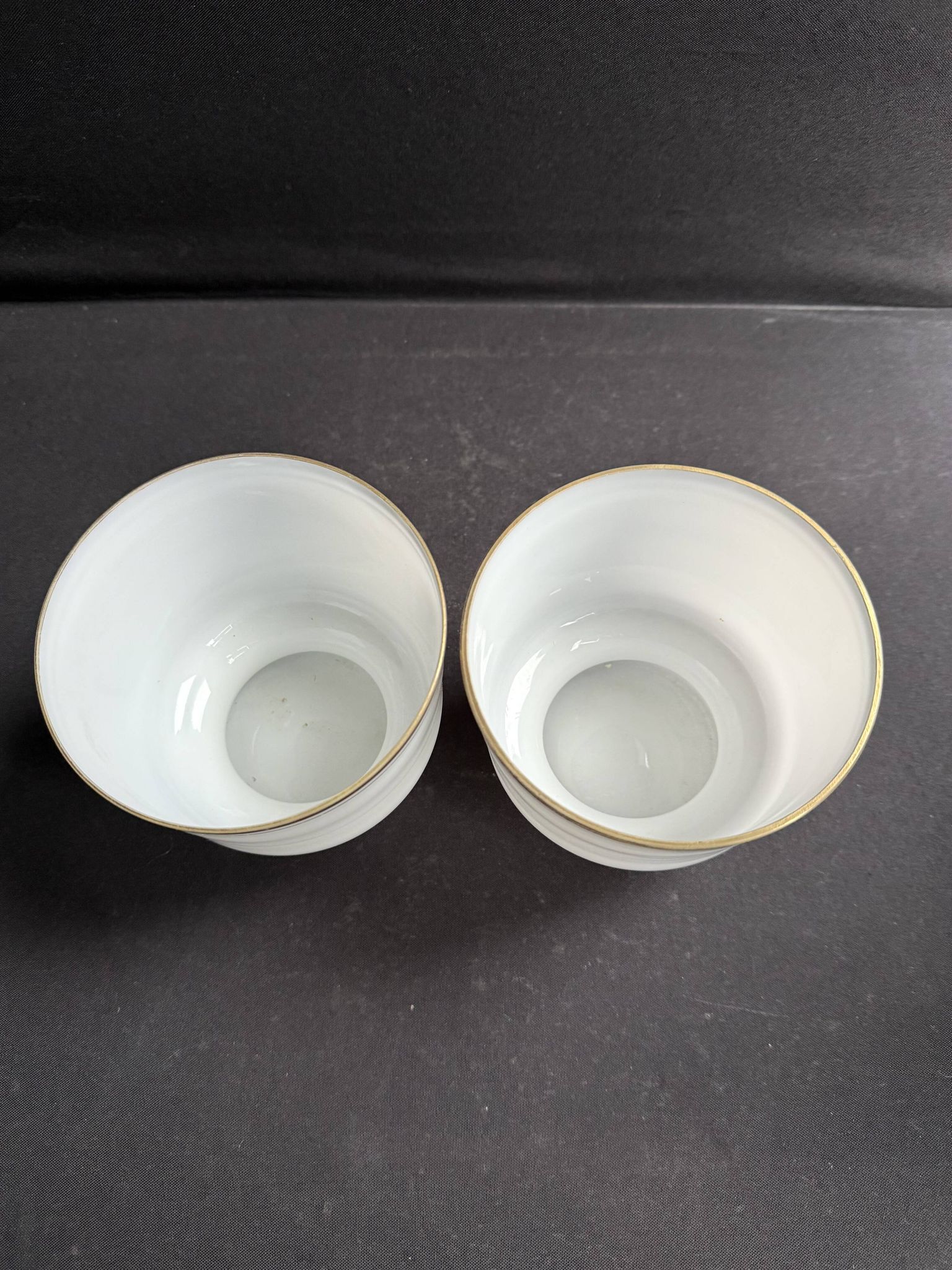 Pair of cache-pots – opaline crystal – 19th century