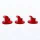 Set of Red Coat Hooks by Olaf Von Bohr for Kartell 1970s