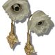 Pair of dragonfly wall sconces from the Art Nouveau period - bronze by Charles Ranc