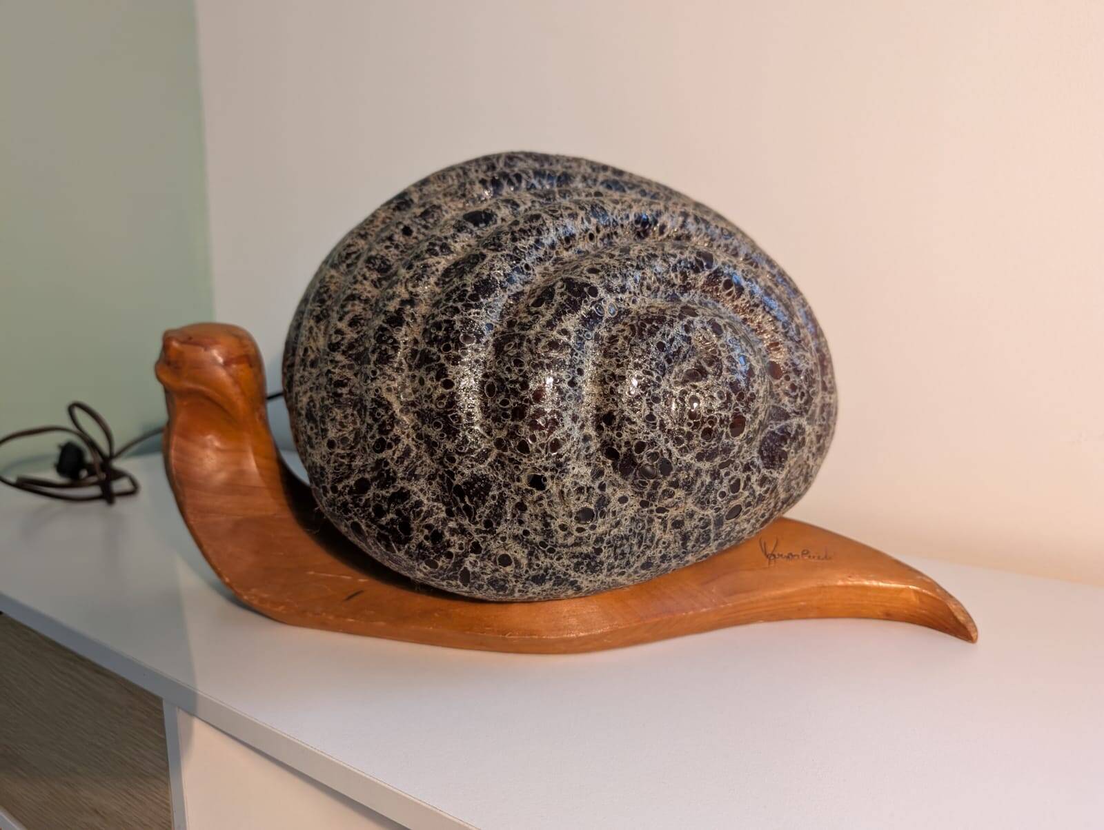 Lumaca snail lamp Marzio Cecchi 1969