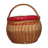 Rattan wicker basket, 1970
