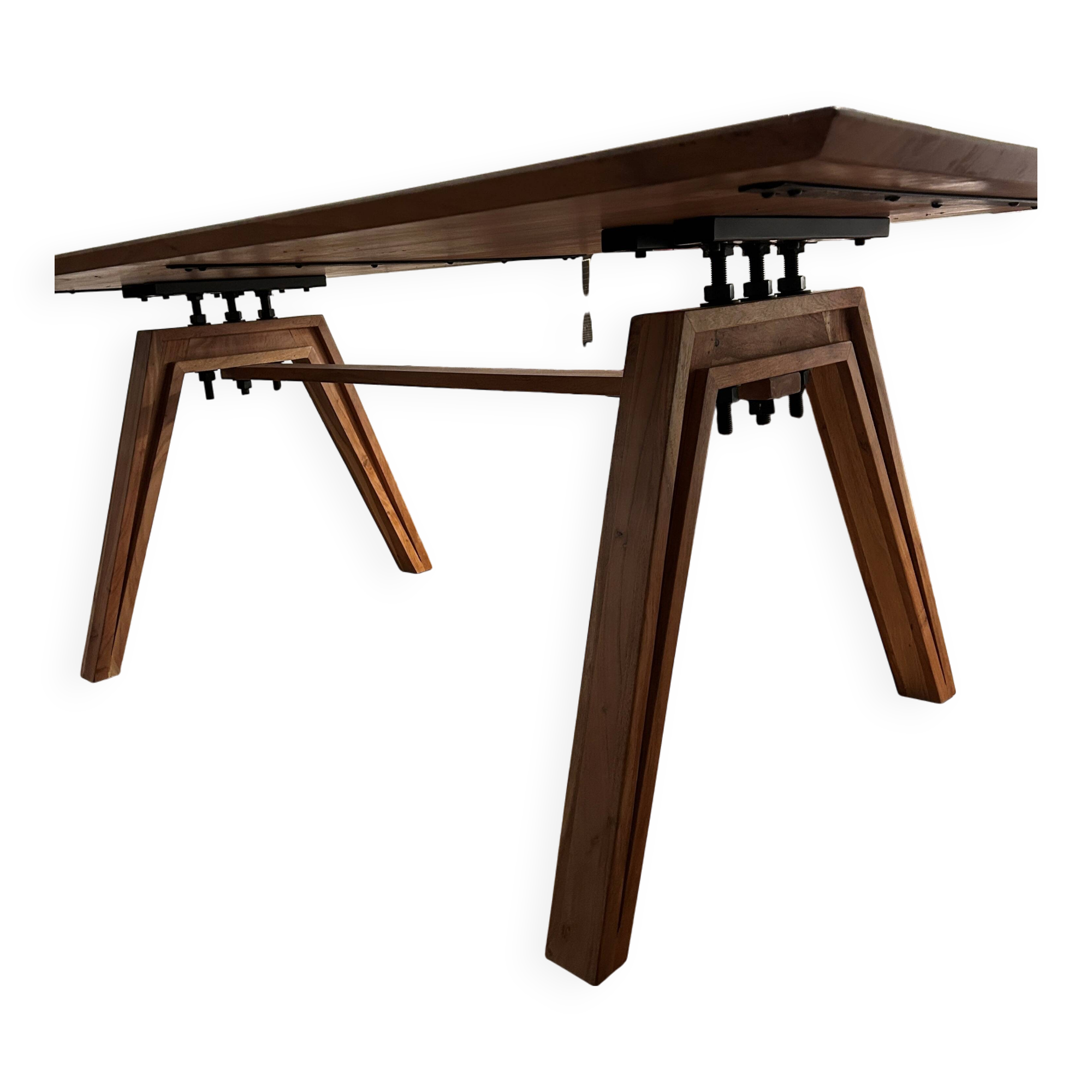 Acacia wood dining table - 203x102cm - Very good condition