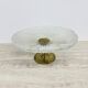 Mid-century design centrepiece crystal and brass bowl, 1960s