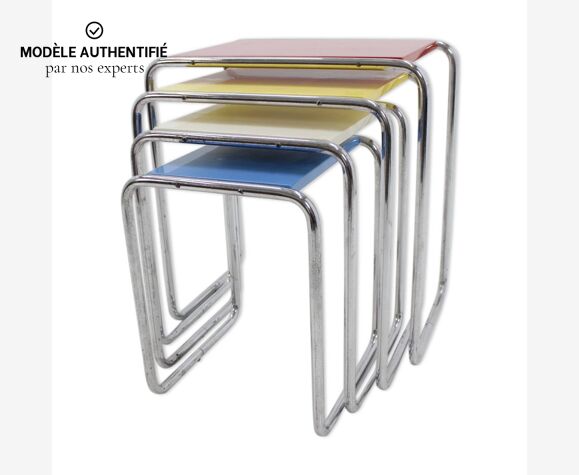 Pull-out tables B9 Bauhaus by Marcel Breuer 1930 | Selency