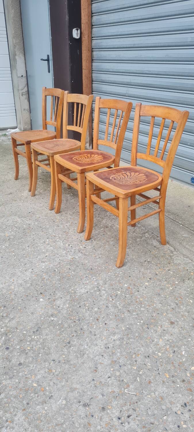 Set de 4 chaises bistrot luterma