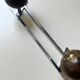 modernist coat rack in chrome and wood, 1970s design
