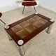 Old coffee table ceramic tile metal leg design from the 70s vintage