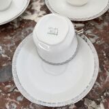 Coffee set, tea 1925, art deco, union céramique, uc, limoges, 8 cups, 8 subcups, teapot