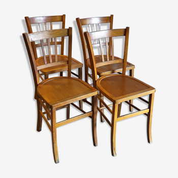Set de 4 chaises bistrots style Luterma – années 50/60
