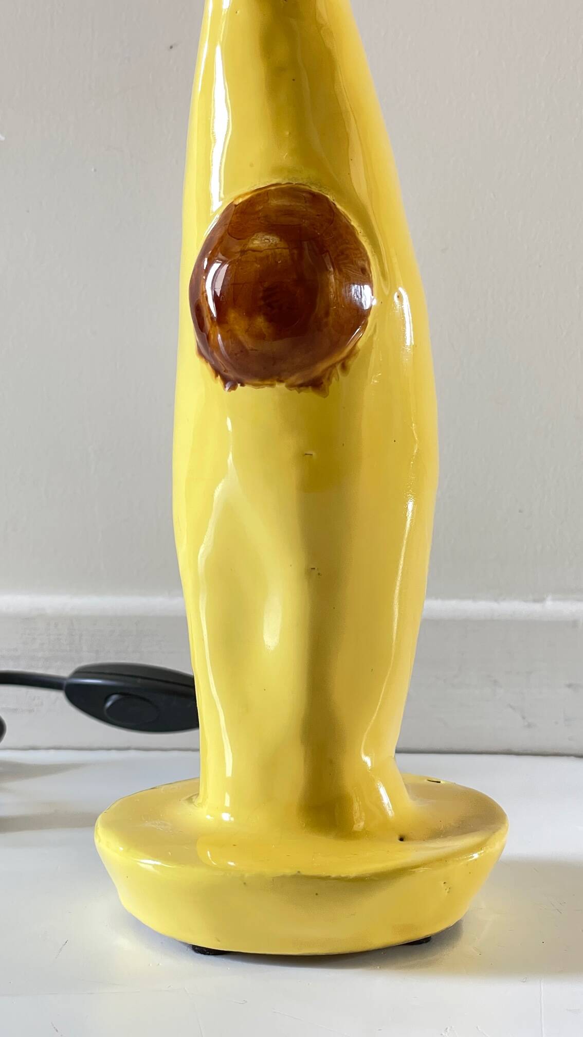 Vintage signed art ceramic lamp