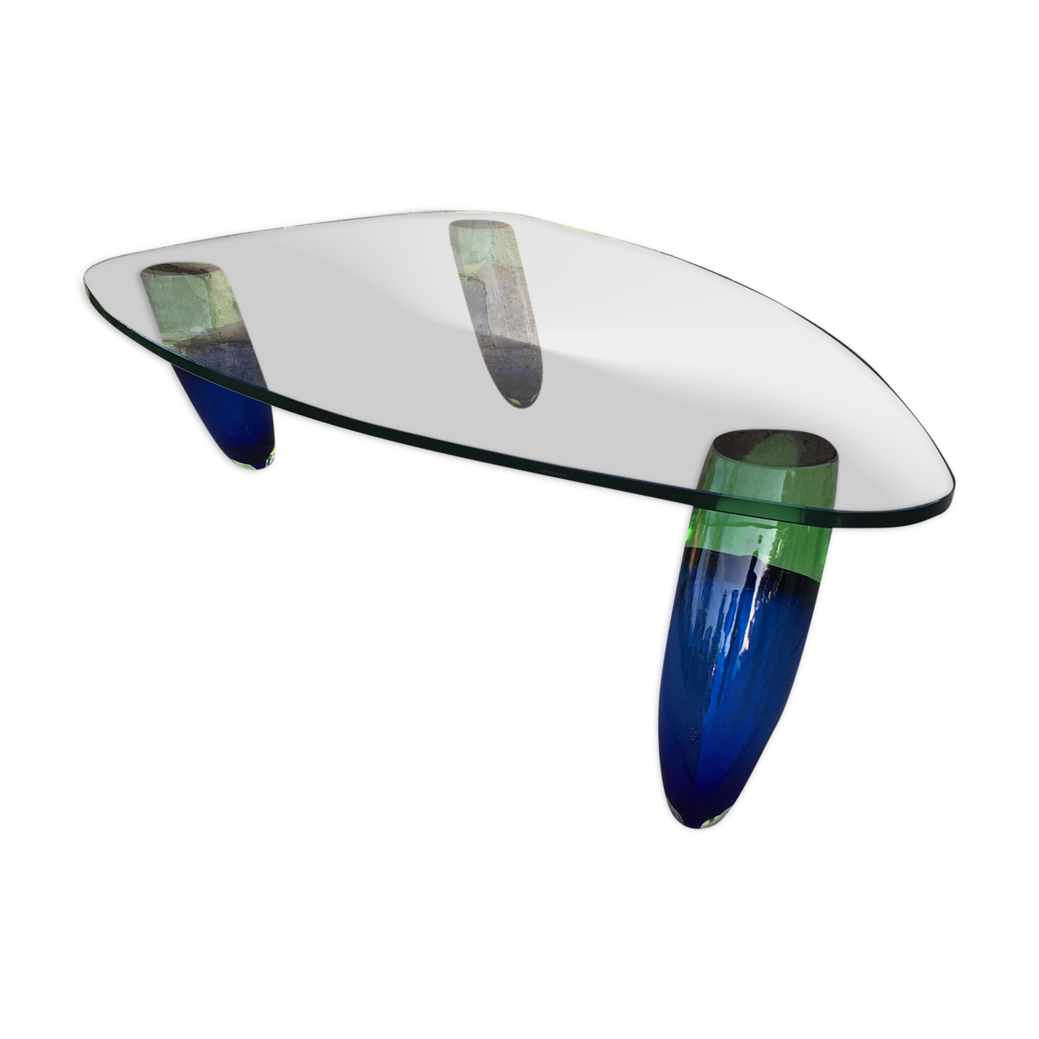 Murano glass coffee table design Maurice Barilone