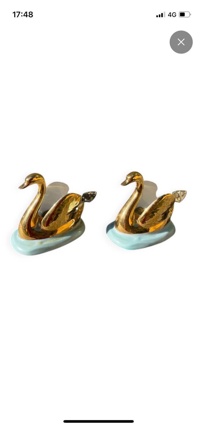 Limoges porcelain salt and pepper shakers with a bird motif