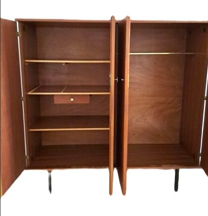 Vintage Scandinavian teak wardrobe, teak wardrobe from the 60s, 70s.